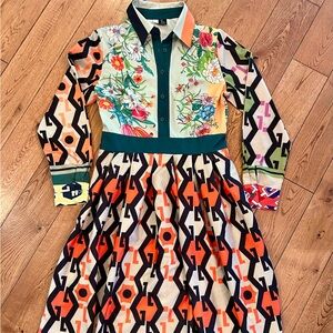 Lai Meng Five Cats Boutique Dress - SZ 8 - So fun!! 🧡💙💚